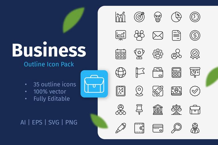 Business Outline Icon Pack