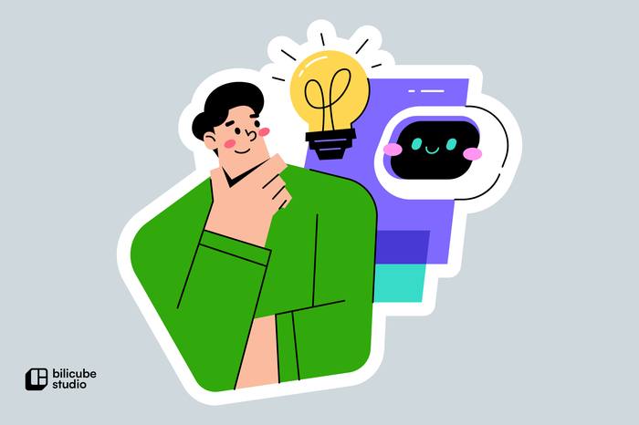 AI Brainstorming Illustration