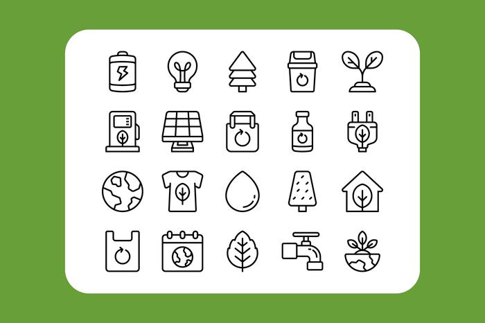 Environment Outline Icon Pack