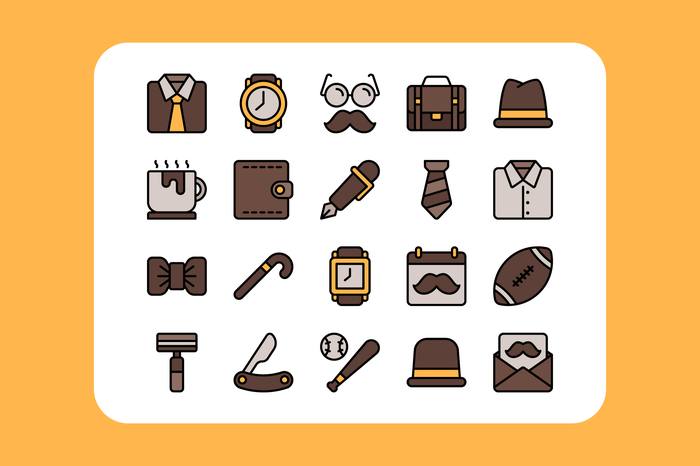 Father's Day Filled Icon Pack