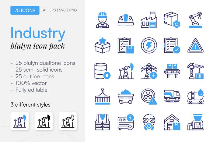 Industry Blulyn Icon Pack