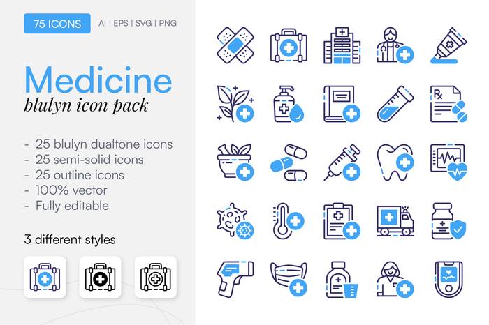 Medicine Blulyn Icon Pack