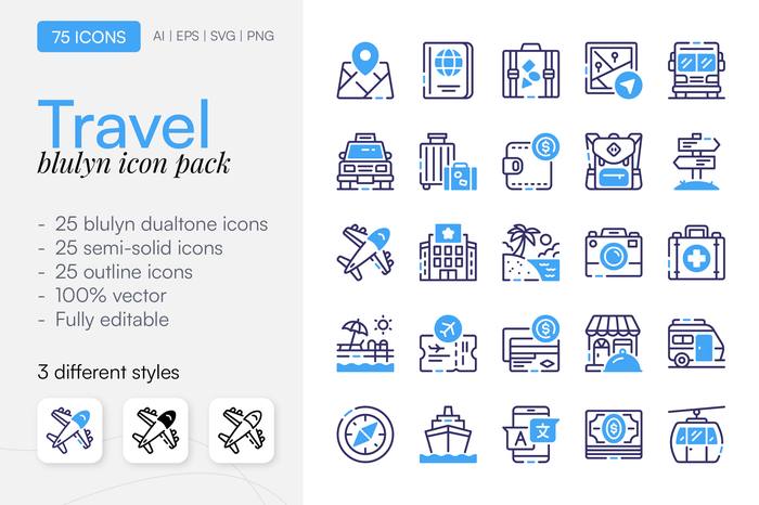 Travel Blulyn Icon Pack